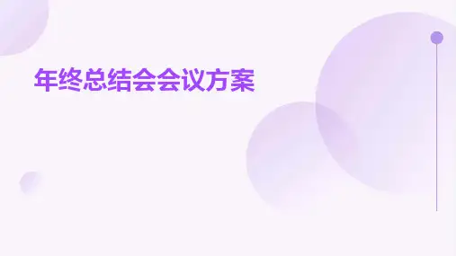 年终总结会会议方案PPT