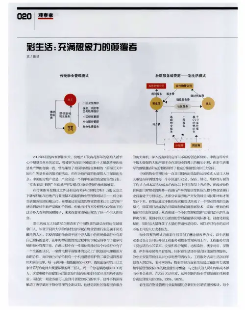 彩生活：充满想象力的颠覆者