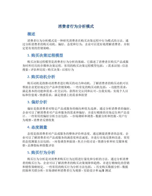 消费者行为分析模式