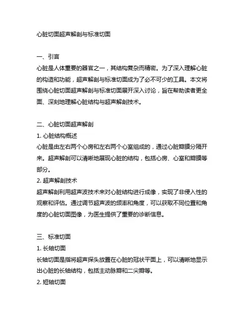 心脏切面超声解剖与标准切面