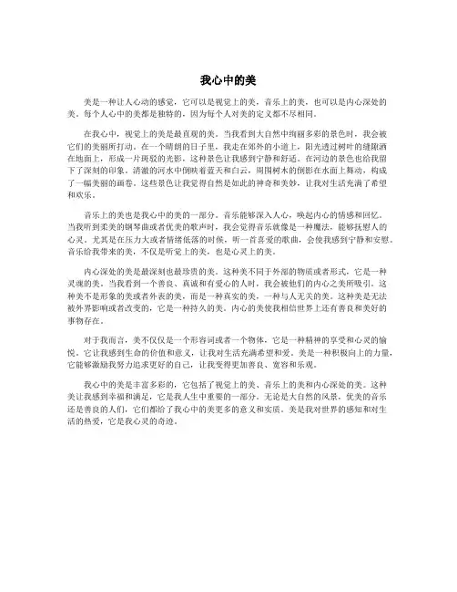 我心中的美