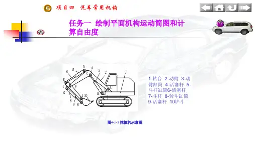 绘制平面机构运动简图和计算自由度