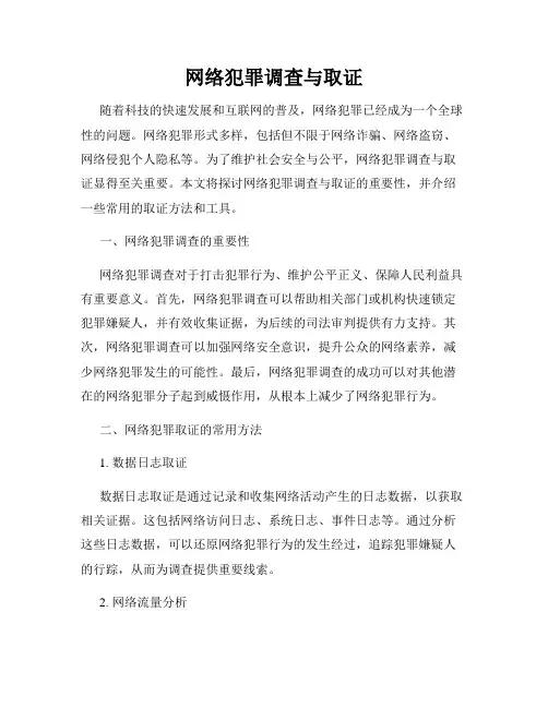 网络犯罪调查与取证