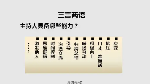 主持人必备的基本技能PPT课件