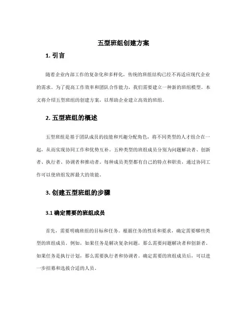 五型班组创建方案