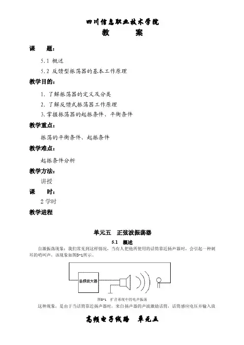 论文—反馈型振荡器的基本工作原理