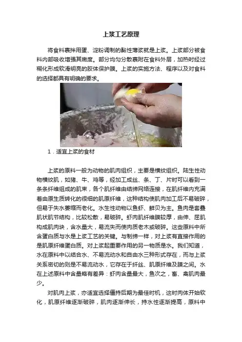 上浆工艺原理