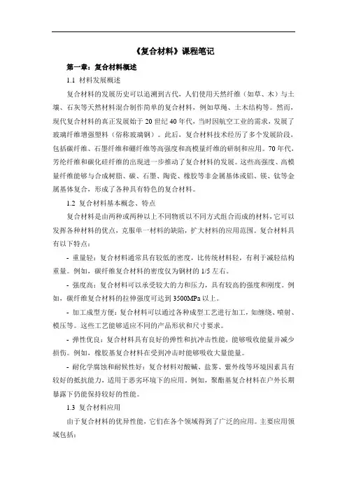 《复合材料》课程笔记