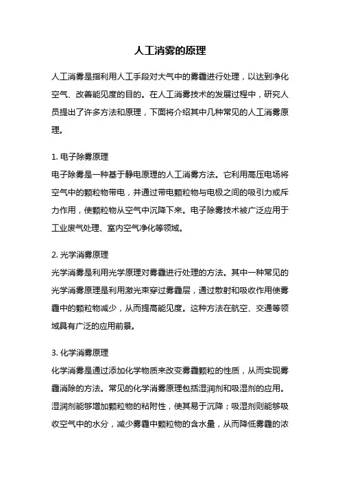 人工消雾的原理