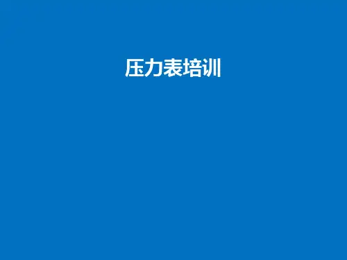 压力表培训课件