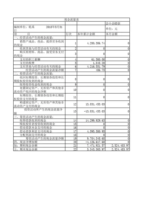5月财务表(1)