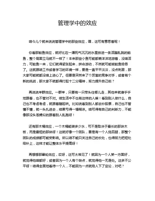 管理学中的效应