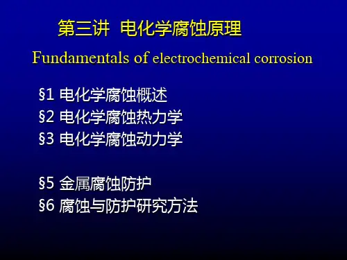 电化学腐蚀原理
