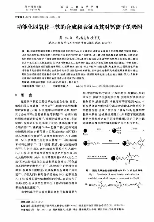 功能化四氧化三铁的合成和表征及其对钙离子的吸附