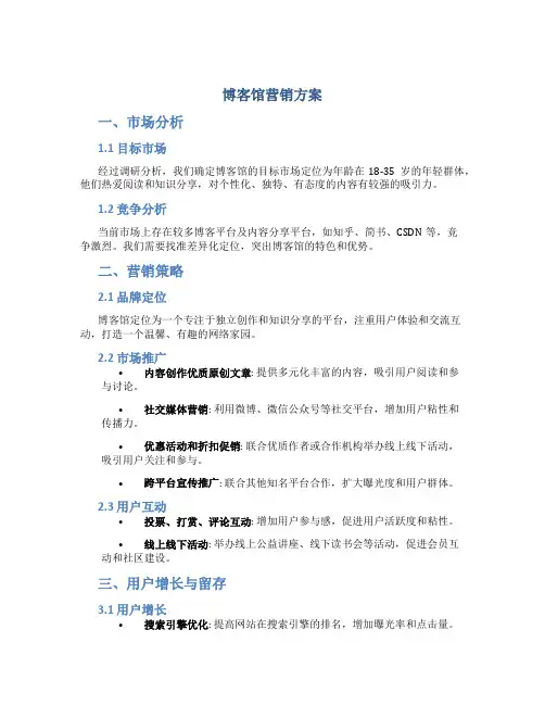博客馆营销方案