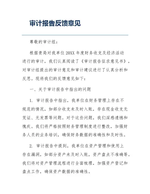 审计报告反馈意见