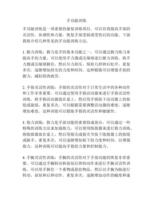 手功能训练