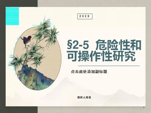 危险性和可操作性研究