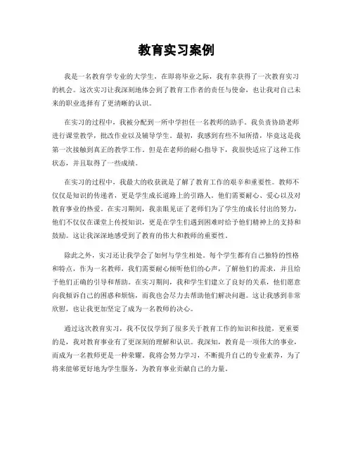教育实习案例