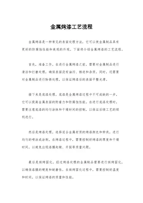 金属烤漆工艺流程