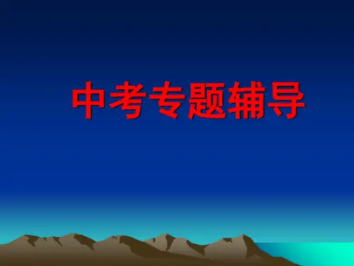 中考语文诗歌鉴赏复习(PPT课件)