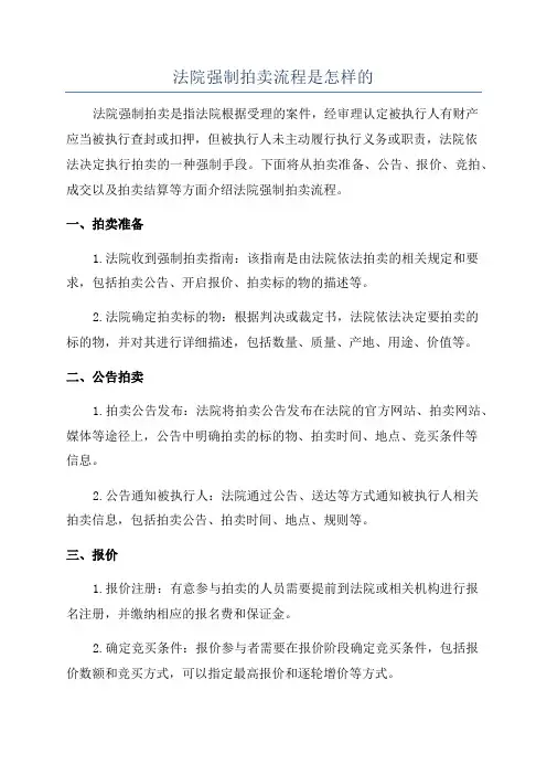 法院强制拍卖流程是怎样的