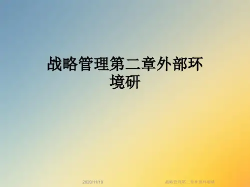 战略管理第二章外部环境研
