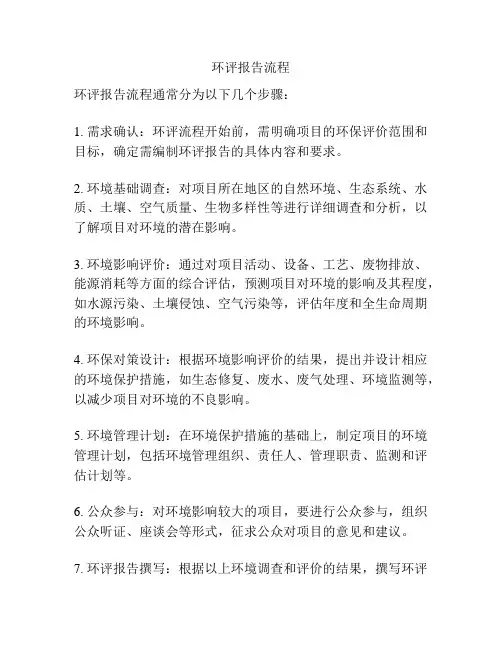 环评报告流程