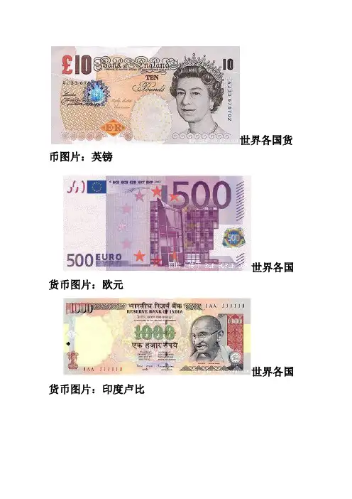 世界各国的货币名称及图片