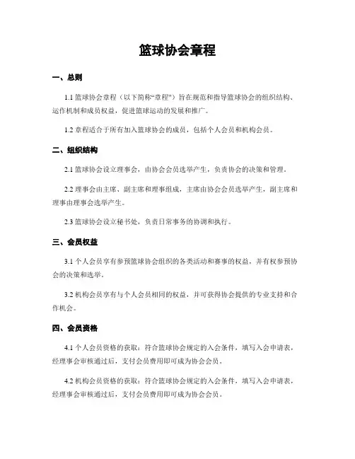 篮球协会章程