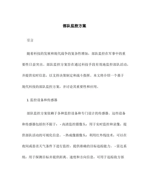部队监控方案