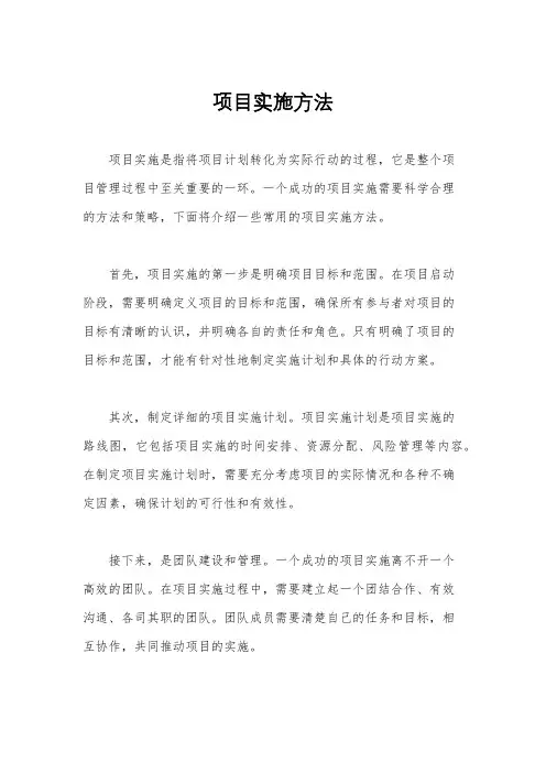 项目实施方法