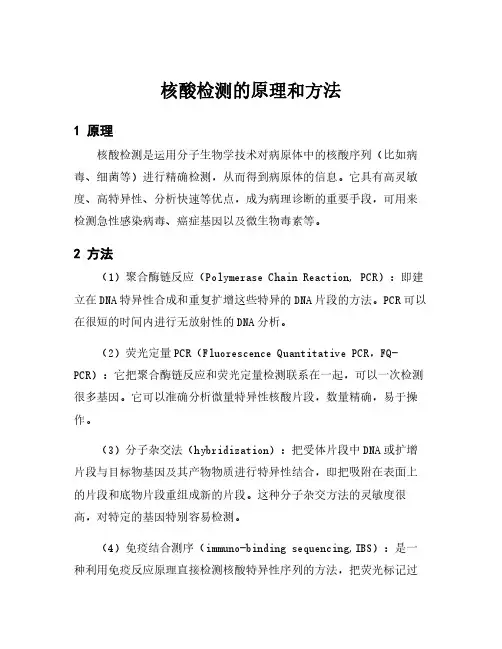 核酸检测的原理和方法