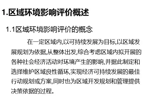 环评区域环境影响评价要点