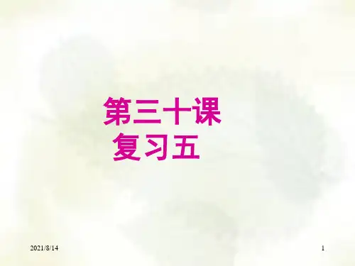 初级汉语汉语教程第一册第30课课