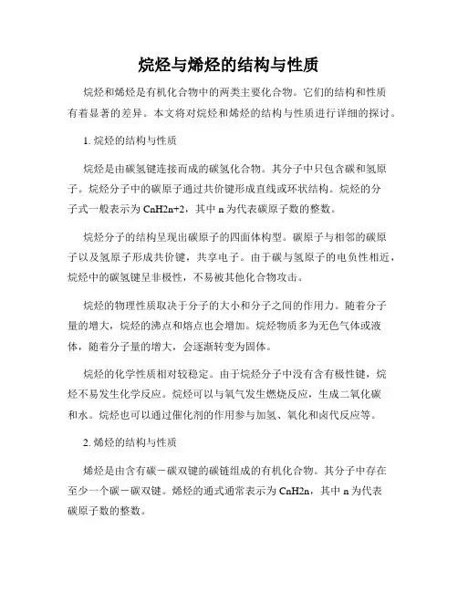 烷烃与烯烃的结构与性质