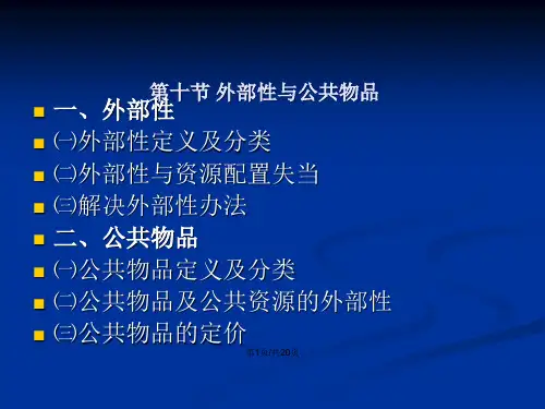 西方经济学基础外部性与公共物品.pptx