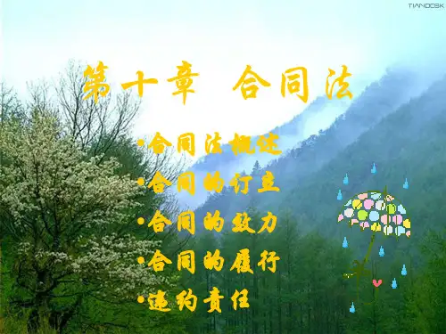第十章：合同法律制度