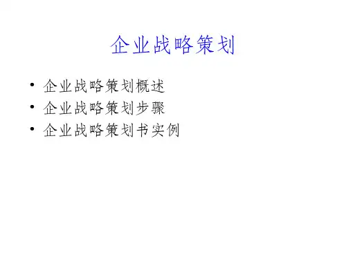 企业战略策划ppt课件
