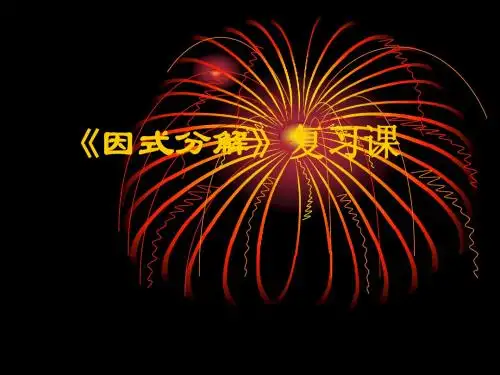 因式分解复习