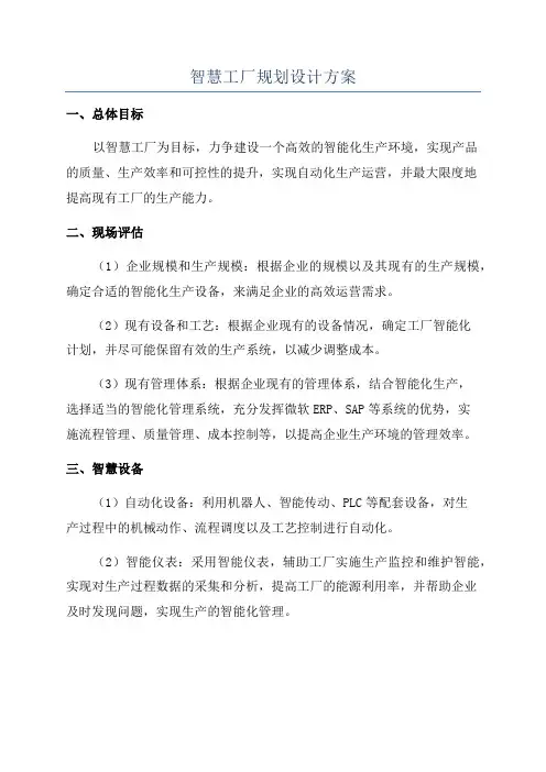 智慧工厂规划设计方案