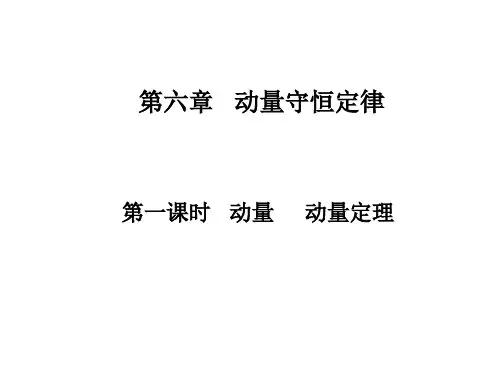 一轮复习   动量、动量定理
