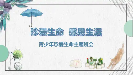 青少年珍爱生命主题班会PPT模板
