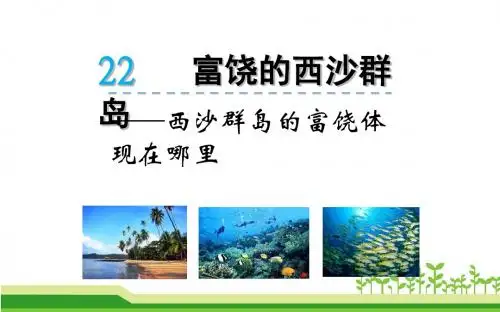 三年级语文上微课课件22.富饶的西沙群岛