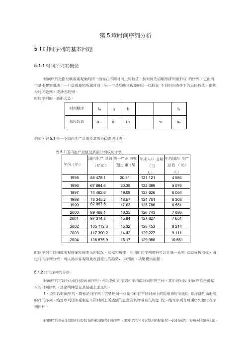 统计学文档时间序列分析