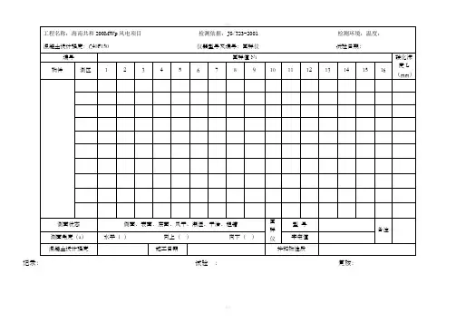 回弹法检测混凝土强度原始记录表