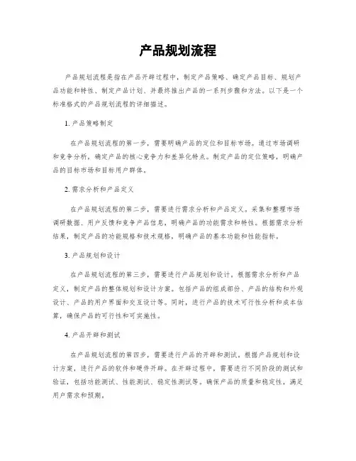 产品规划流程