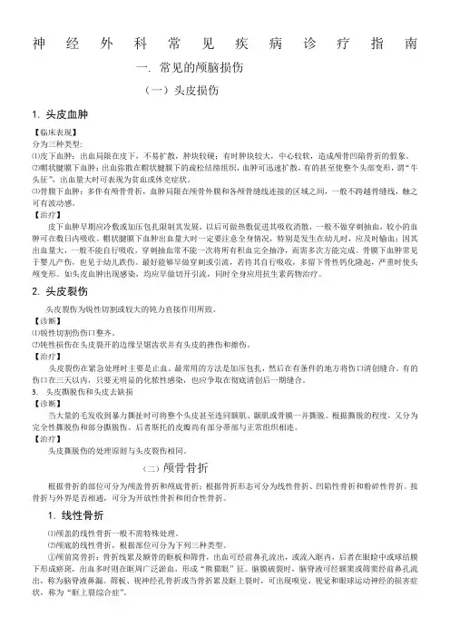 神经外科常见疾病诊疗指南