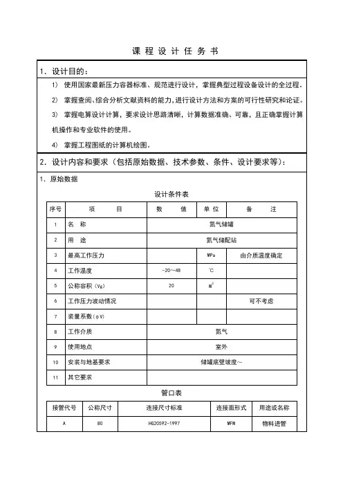 20m^3-氮气储罐设计资料