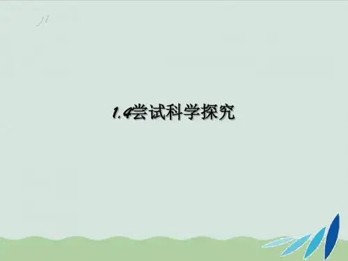 尝试科学探究ppt 粤教沪科版